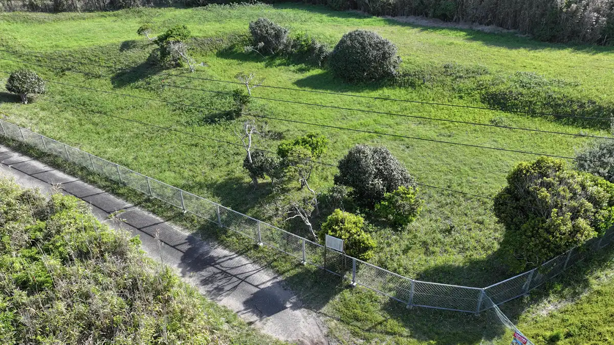 鹿嶋市のハマナス自生南限地帯の空撮景観写真