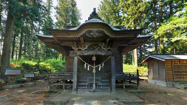 町付の近津神社拝殿の景観写真とVRツアーのリンク