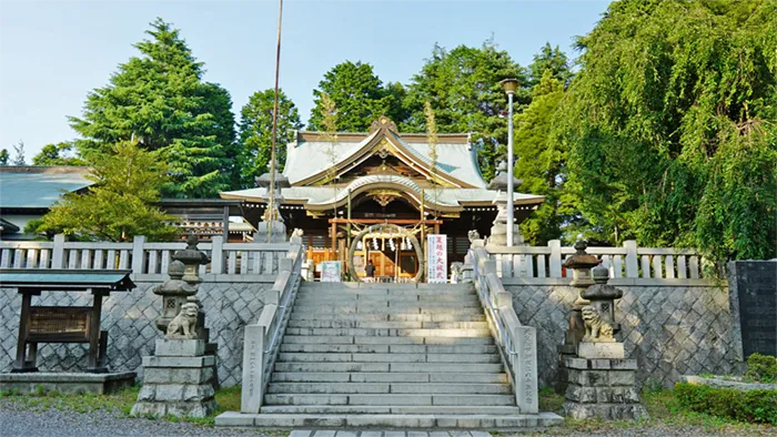 日立市の神峰神社の本殿景観写真とVRツアーへのリンク