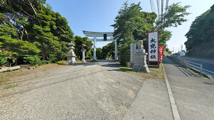 日立市の大甕神社の鳥居の景観写真とVRツアーへのリンク