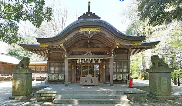 石岡市神社名所の常陸國總社宮の景観