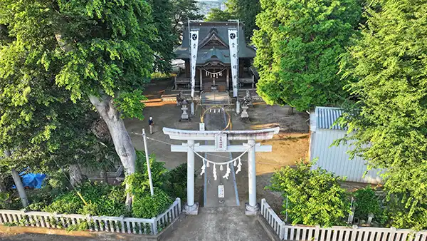 茨城県小美玉市堅倉の貴布禰神社の景観写真