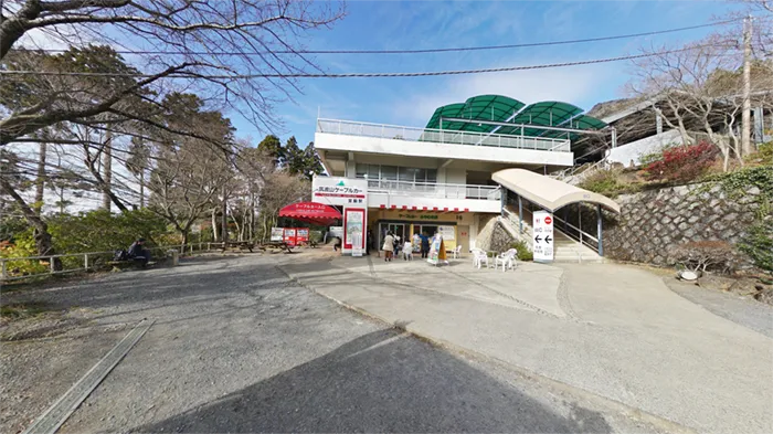 筑波山の筑波山ケーブルカー宮脇駅駅舎の景観写真