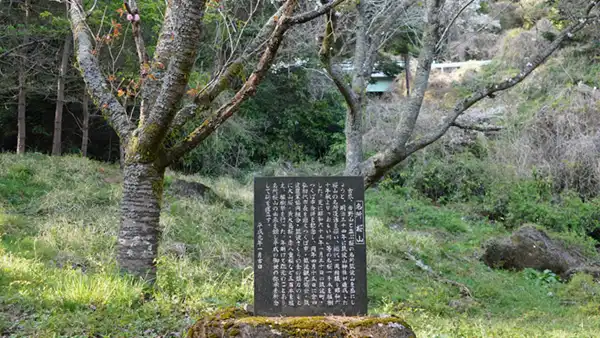 筑波山の名所・桜山の記念碑の写真