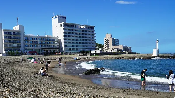 大洗町の大洗海岸・平太郎浜の景観写真