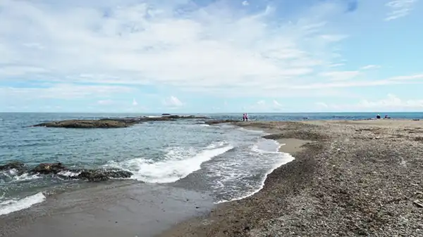 平太郎浜の初日の出方向景観写真