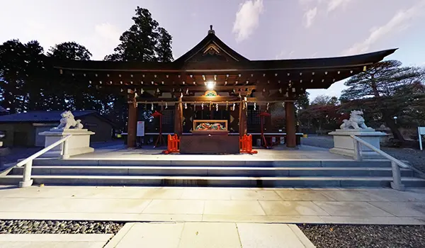 高萩市の高萩八幡宮の拝殿景観写真