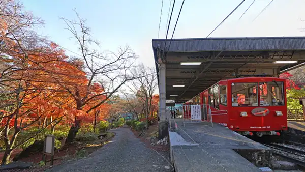 つくば市筑波山ケーブルカー付近の紅葉観光写真とVRツアーのリンク